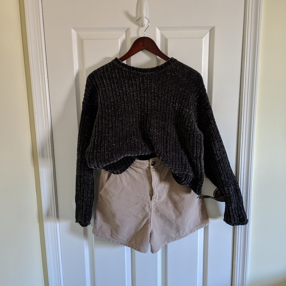 ZARA Courduroy High-Waisted Shorts